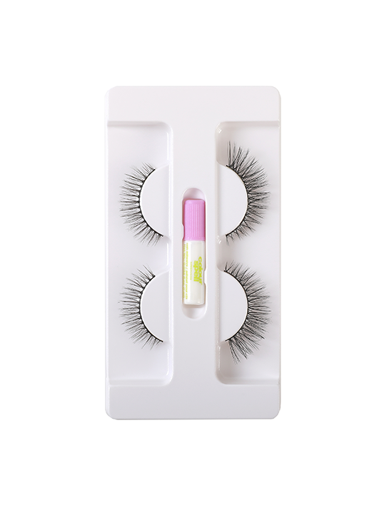False Eyelashes with Adhesive