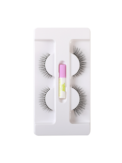False Eyelashes with Adhesive