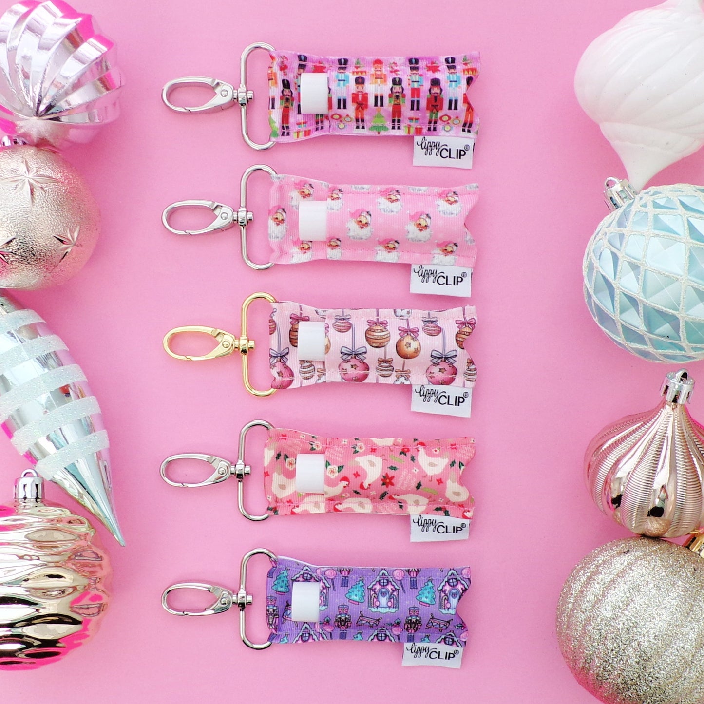 Pink Nutcrackers LippyClip® Lip Balm Holder