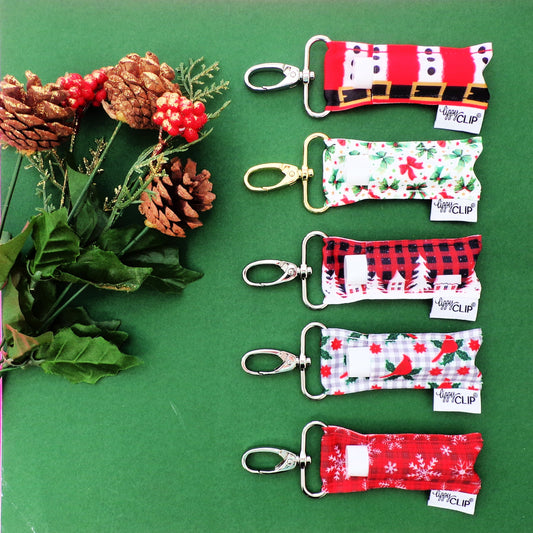 Christmas Cardinal LippyClip® Lip Balm Holder