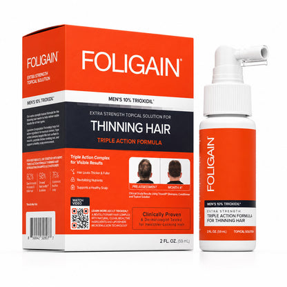 FOLIGAIN® Triple Action Complete Formula For Thinning Hair For Men 10% TRIOXIDIL®