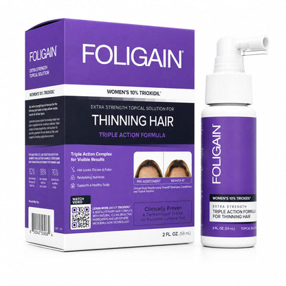 FOLIGAIN® Triple Action Complete Formula For Thinning Hair For Women with 10% TRIOXIDIL®