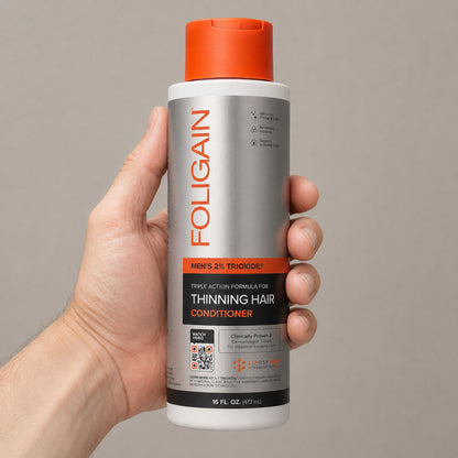 FOLIGAIN® Triple Action Conditioner For Thinning Hair For Men with 2% TRIOXIDIL® 473ml
