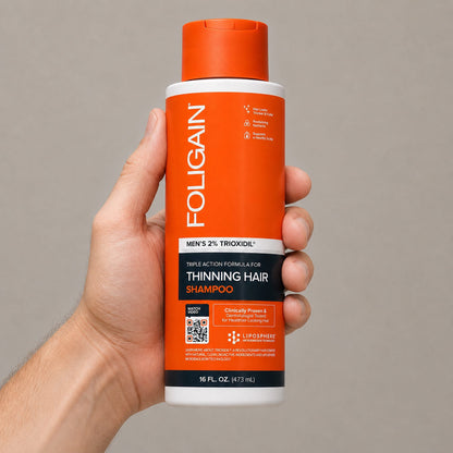 FOLIGAIN® Triple Action Shampoo For Thinning Hair For Men with 2% TRIOXIDIL® 473ml