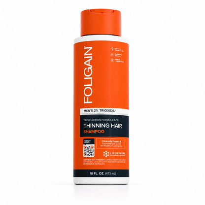 FOLIGAIN® Triple Action Shampoo For Thinning Hair For Men with 2% TRIOXIDIL® 473ml