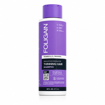 FOLIGAIN® Triple Action Shampoo For Thinning Hair For Women with 2% TRIOXIDIL® 473ml
