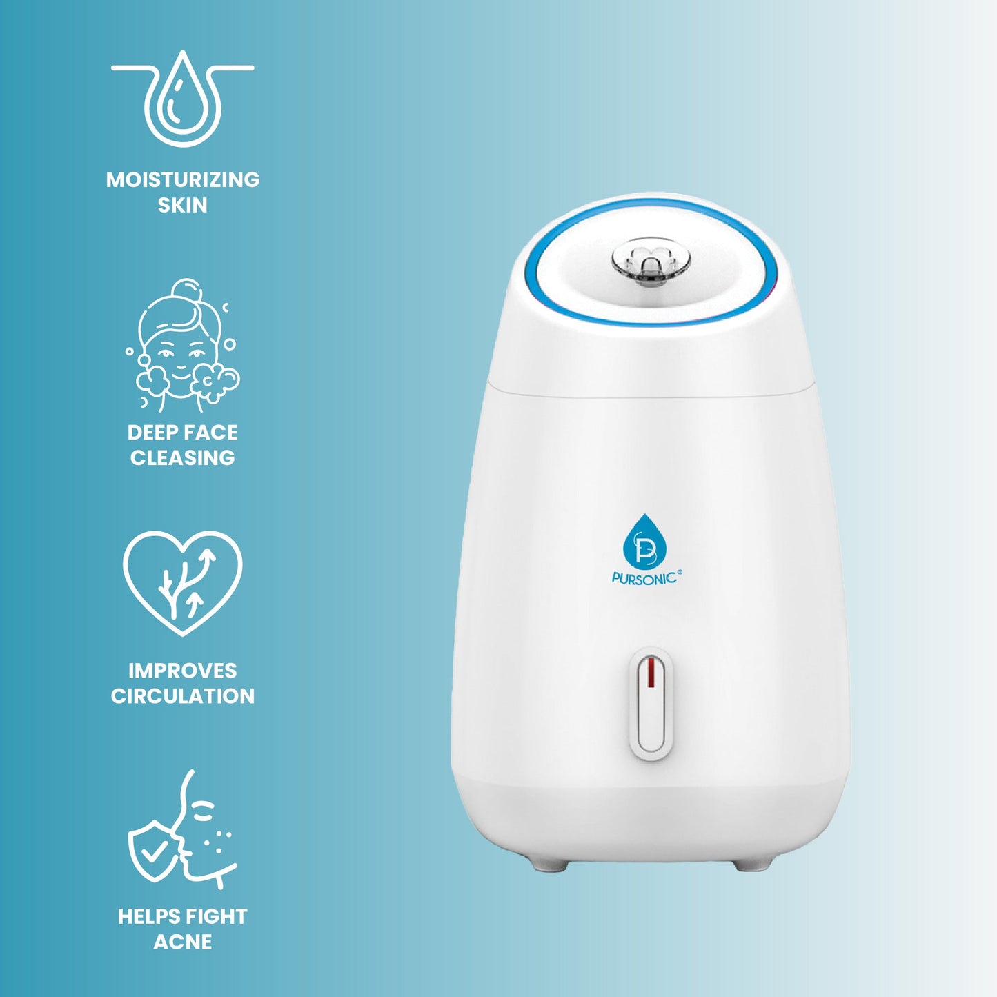 Spa facial hydratant à brume chaude Pursonic