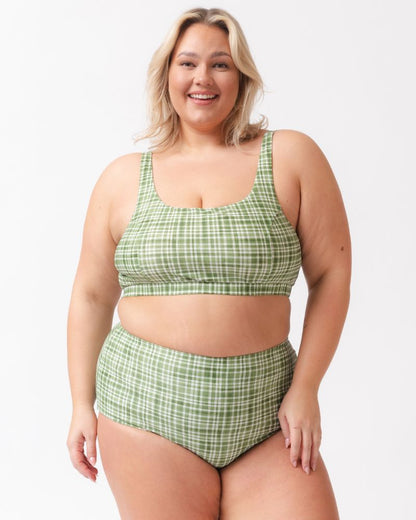 Forage Floral / Fern Gingham Reversible Ultra High-Waist Bottom