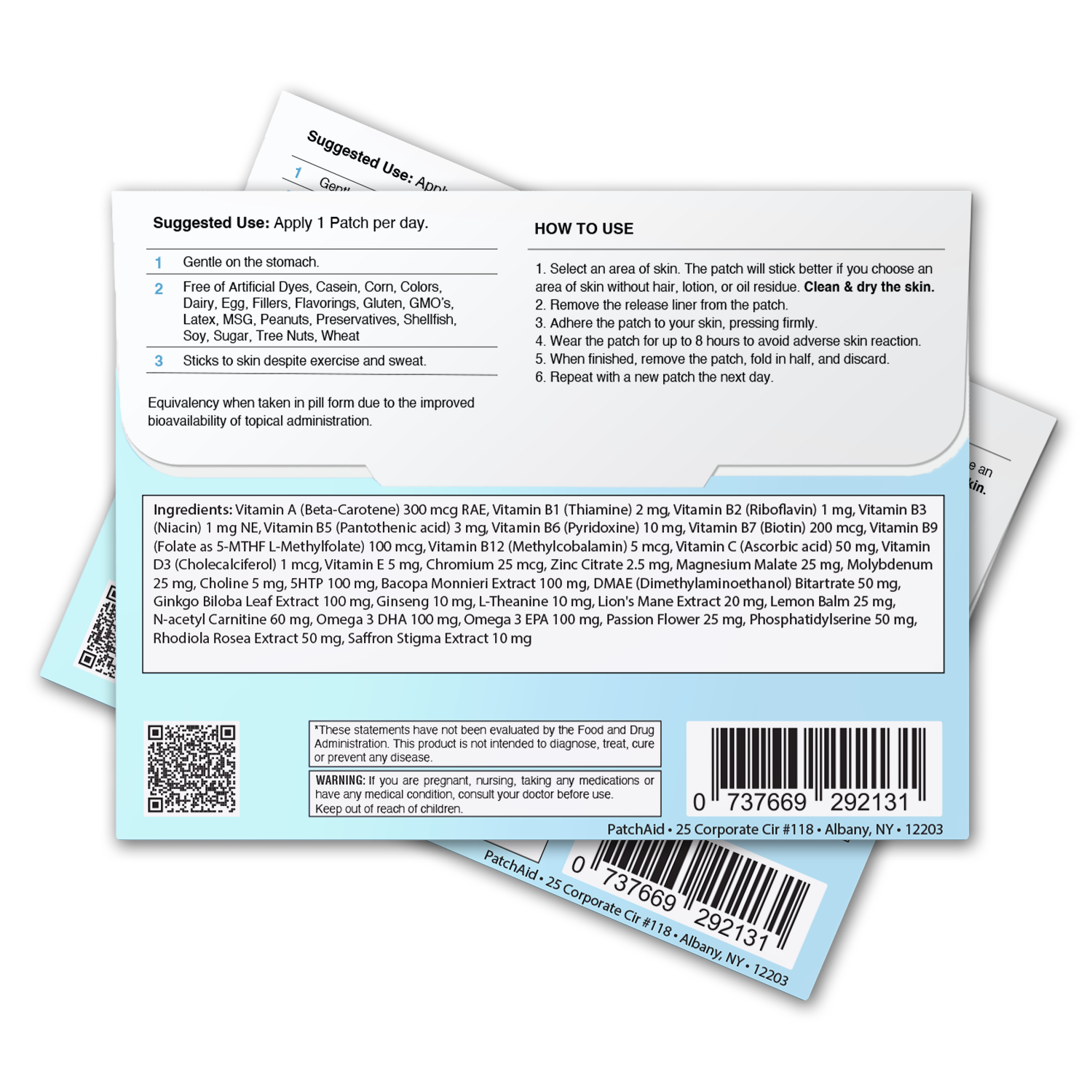 Brain Train Vitamin Patch Pack
