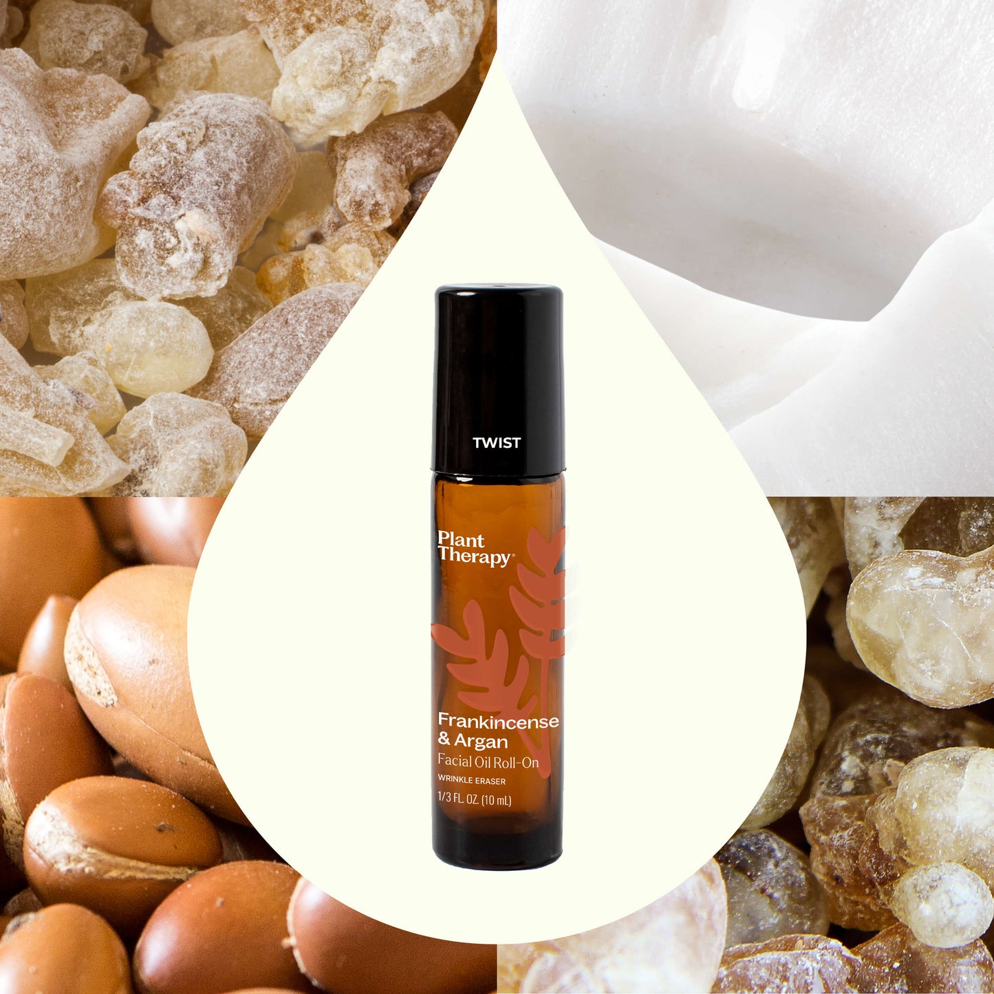 Aceite facial roll-on de incienso y argán