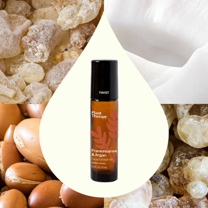 Aceite facial roll-on de incienso y argán