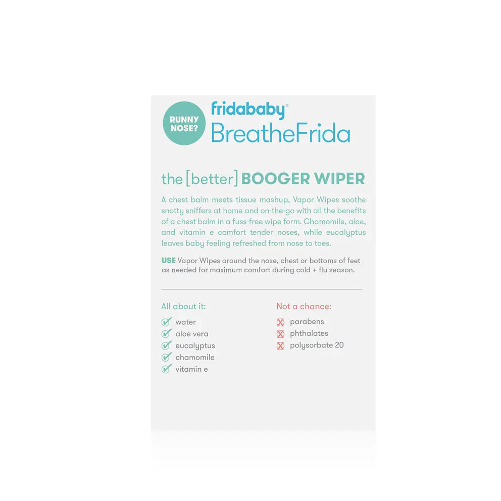 BreatheFrida™ the BoogerWiper Nose + Chest Wipes