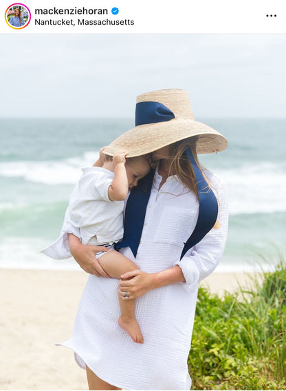 Wildflower Sun Hat - Burnt Orange/Rust Long Grosgrain Ribbon