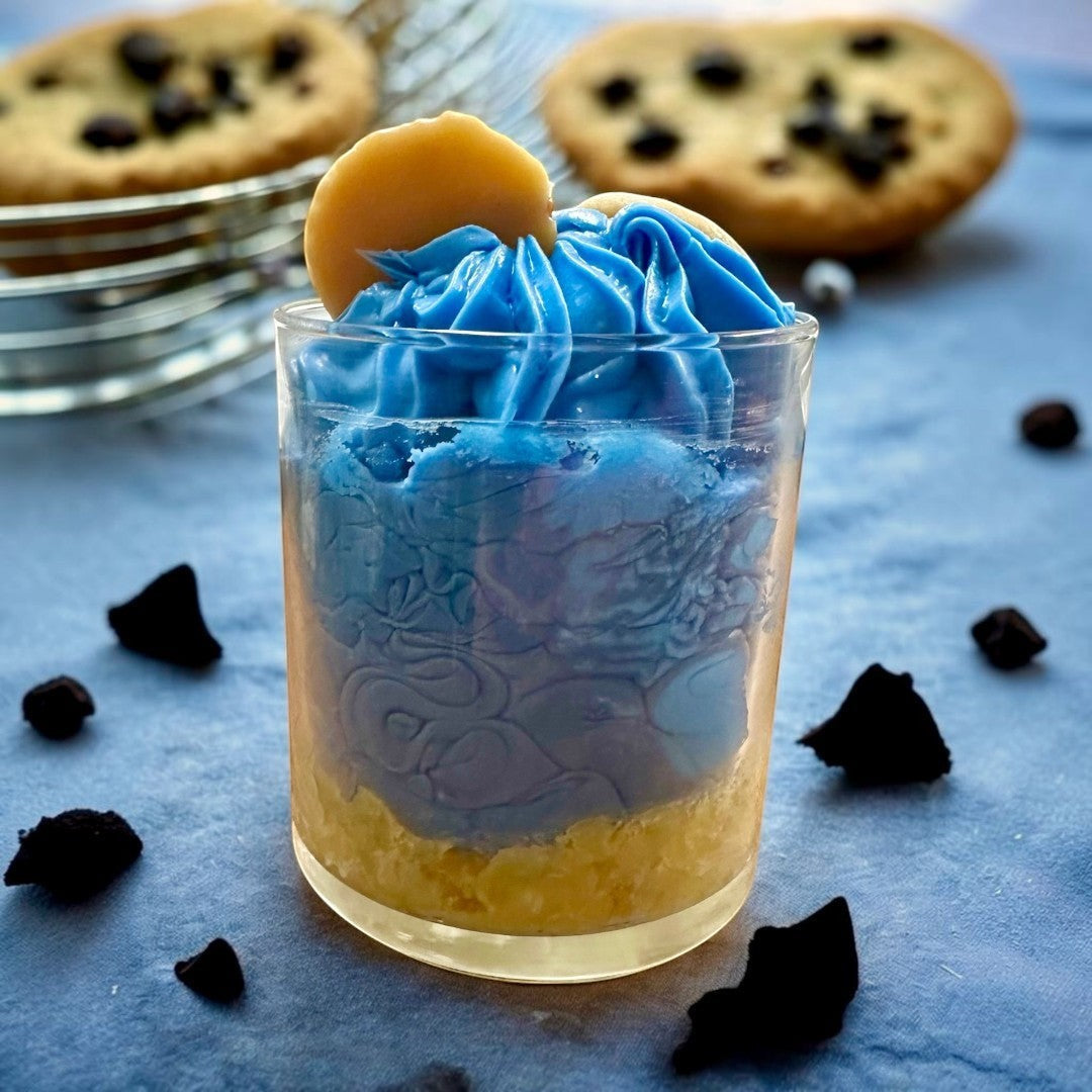 Vela de galleta con chispas de chocolate del Monstruo de las Galletas
