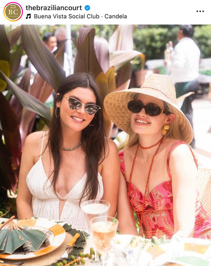 Begonia Sun Hat - Long & Thin Navy Grosgrain Ribbon