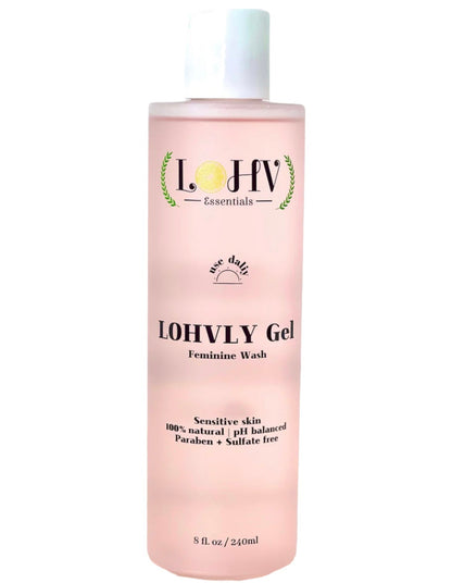 LOHVLY GEL Vegan Feminine Wash/Shower Gel, Relieve Stress and Cleanse Vulva with Tea Tree Oil + Chamomile + Aloe vera Oil