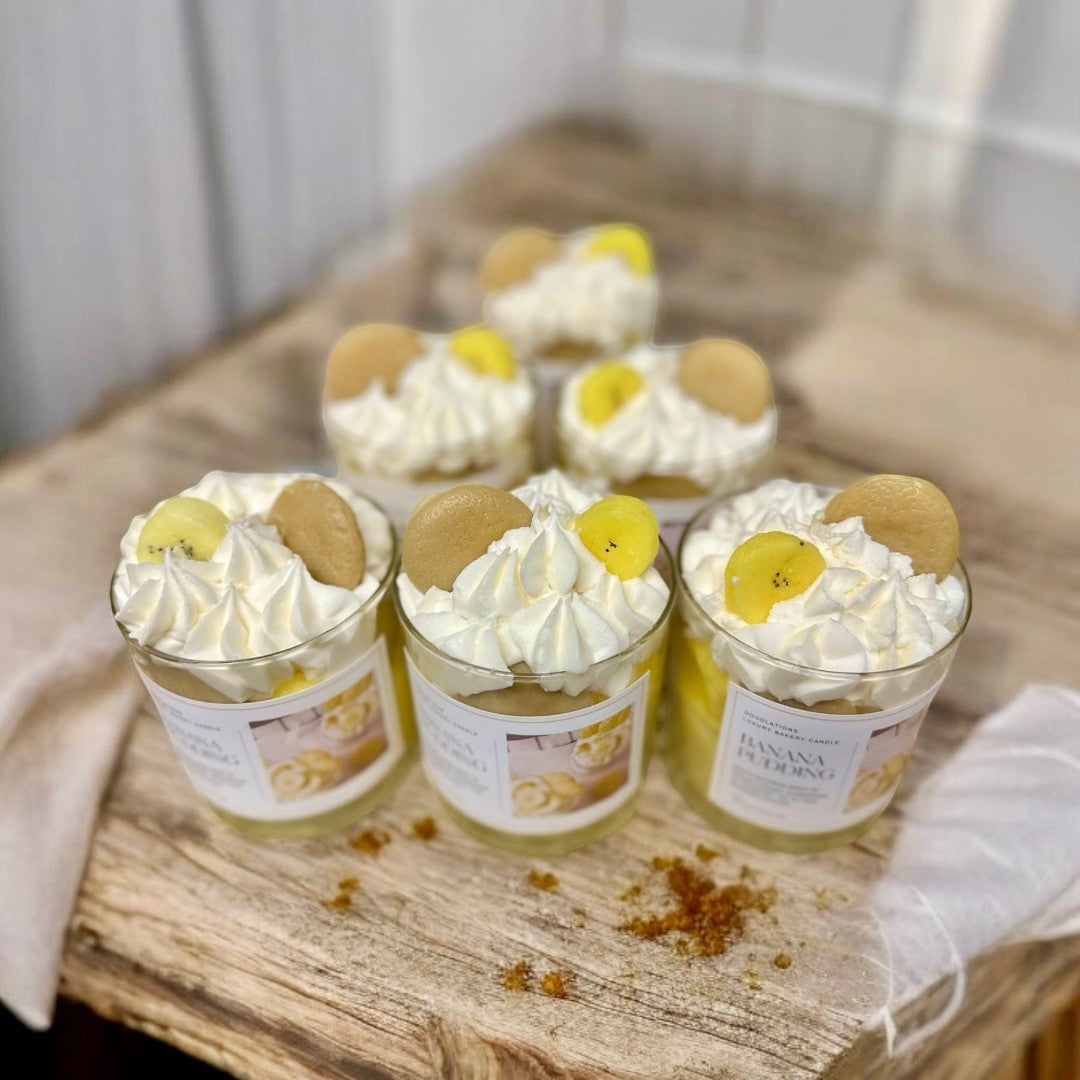 Doodlations Boutique Candle | Banana Pudding