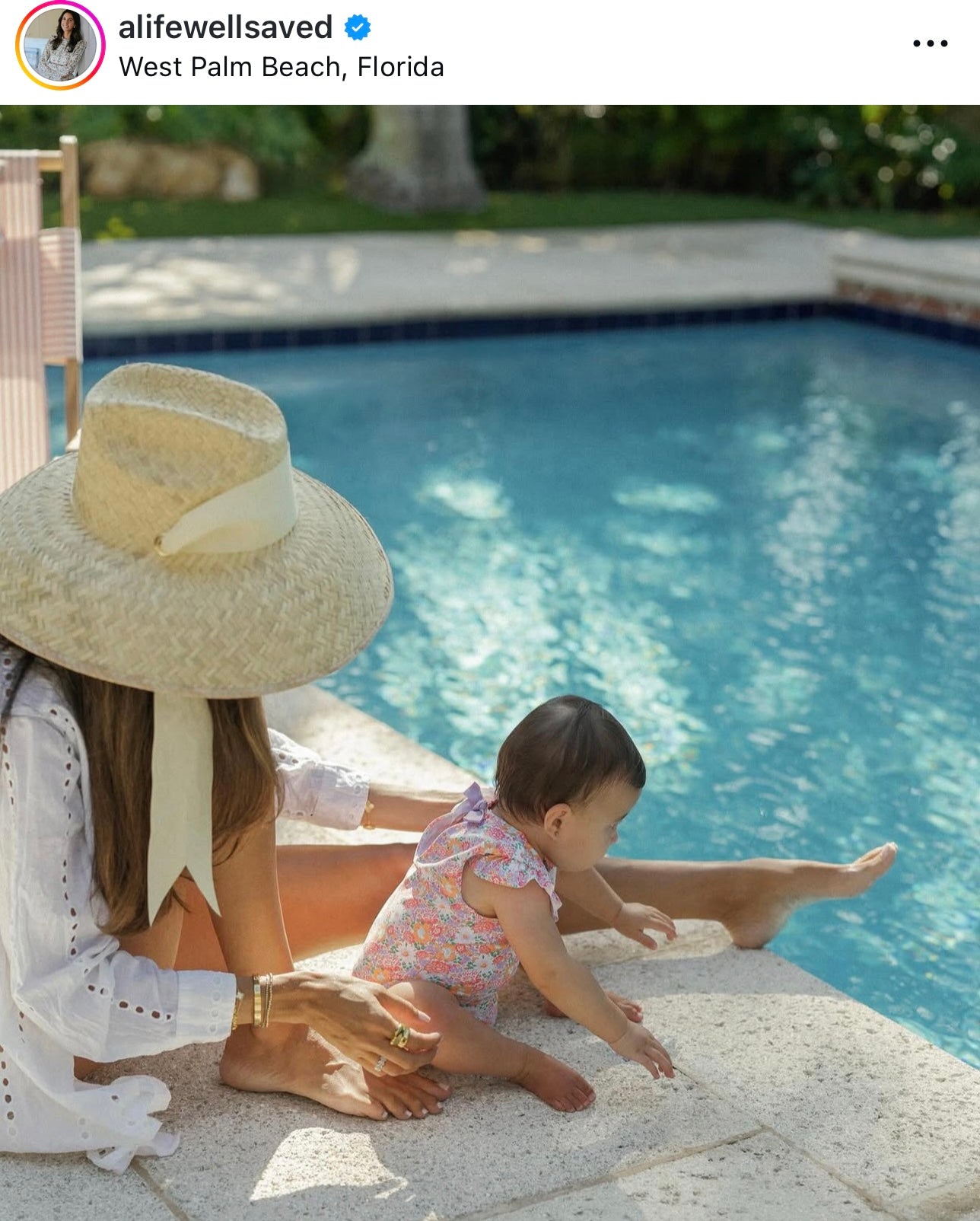 Begonia Sun Hat - Long French Blue Grosgrain Ribbon