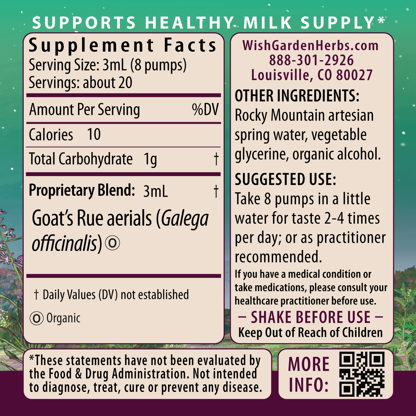 Goat's Rue, Lactation Aid