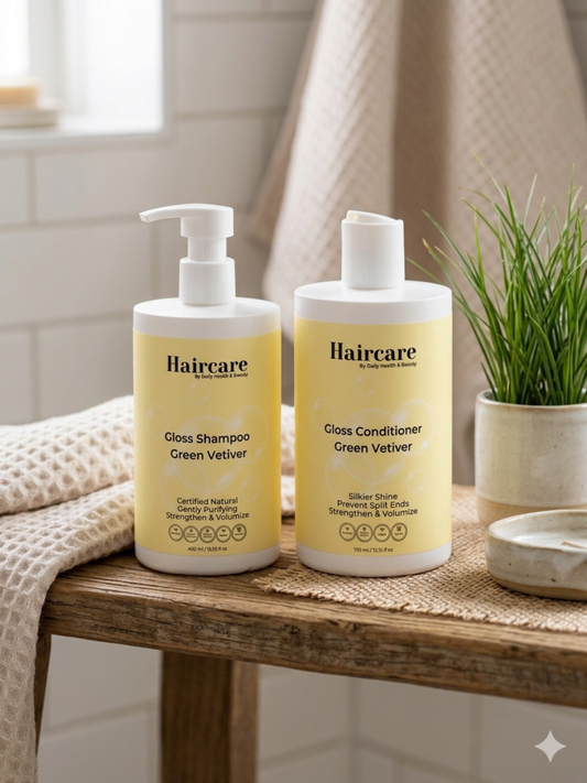Gloss Shampoo & Conditioner Bundle Smoky Green Vetiver — matched hair care duo — Daily Health & Beauty