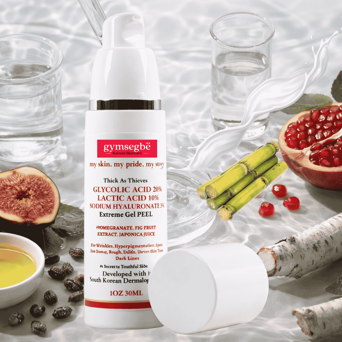 Gel exfoliante extremo con ácido glicólico puro y ácido láctico Thick As Thieves - 30 ml 