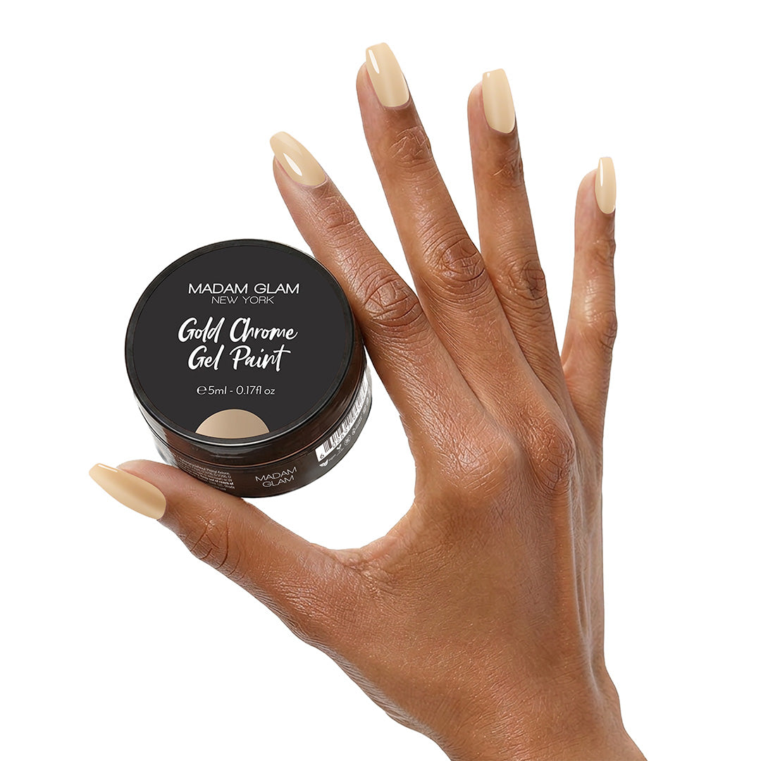 Pintura en gel cromada dorada