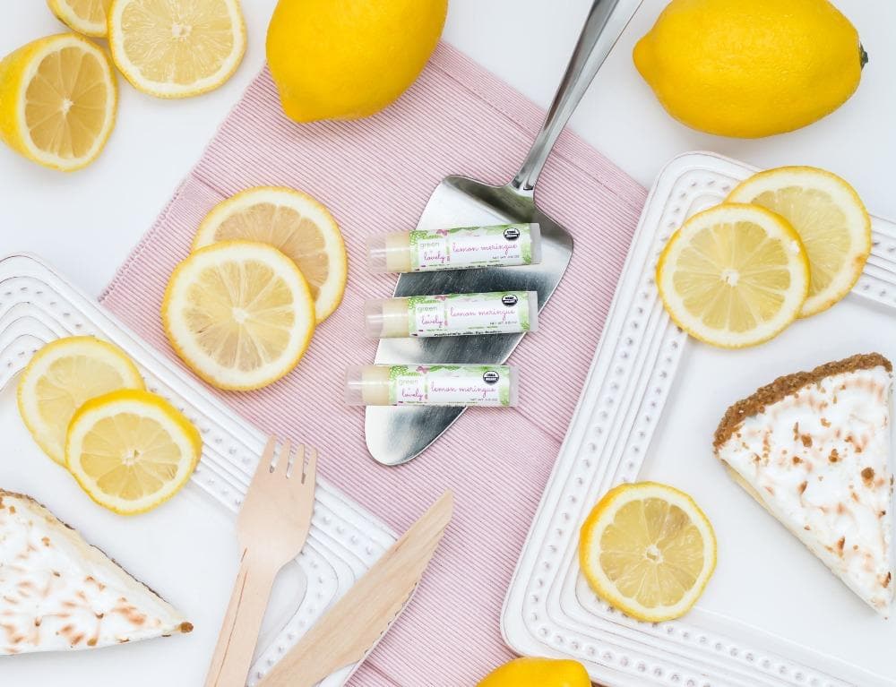 Lemon Meringue /// Organic Lip Balm Butter for Intense Moisture - Beauty Gift