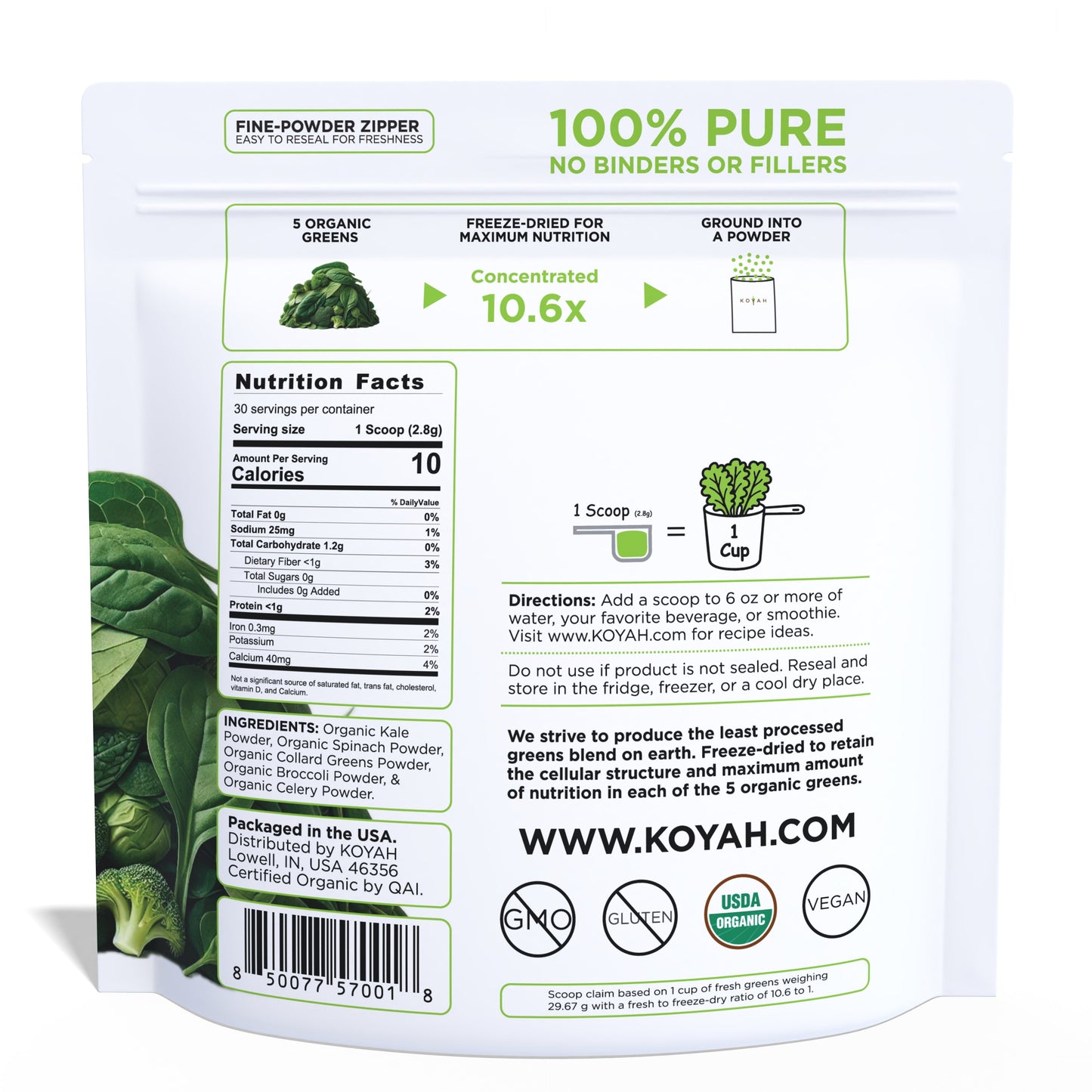 Organic Greens Blend Powder