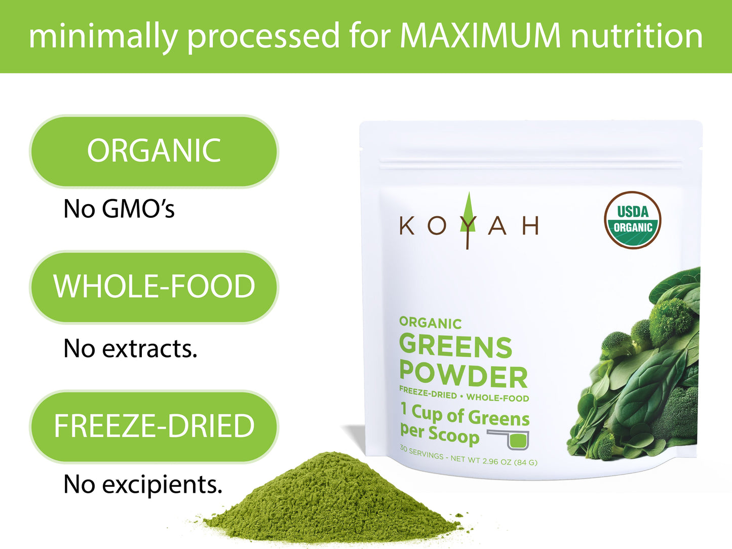 Organic Greens Blend Powder