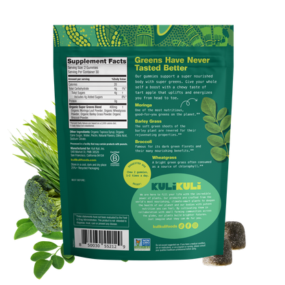 Super Greens & Moringa Gummies for Energy