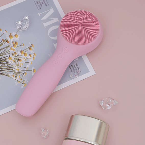 IUV Sonic LED Red/Blue Silicone Thermo Cleansing Brush with Microcurrent