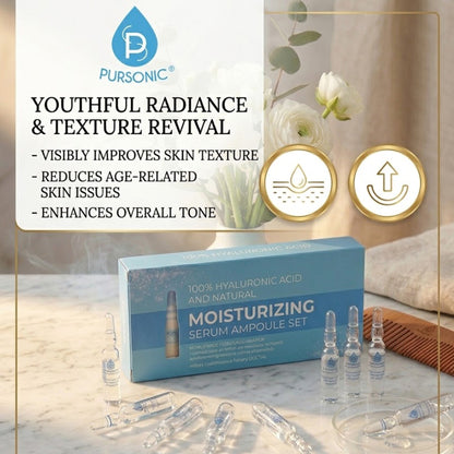 Set de ampollas de suero hidratante natural y ácido hialurónico 100 %