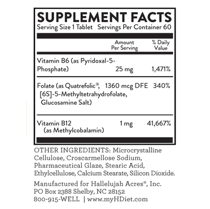 Vitamin B12, B6, Folate
