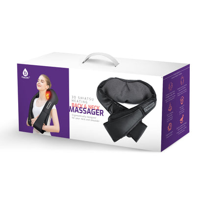 Masajeador de espalda y cuello con calefacción Shiatsu 3D Pursonic