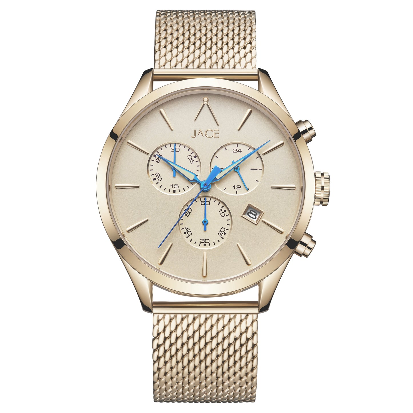 "HONG KONG" MEN`S MESH BAND CHRONOGRAPH WATCH