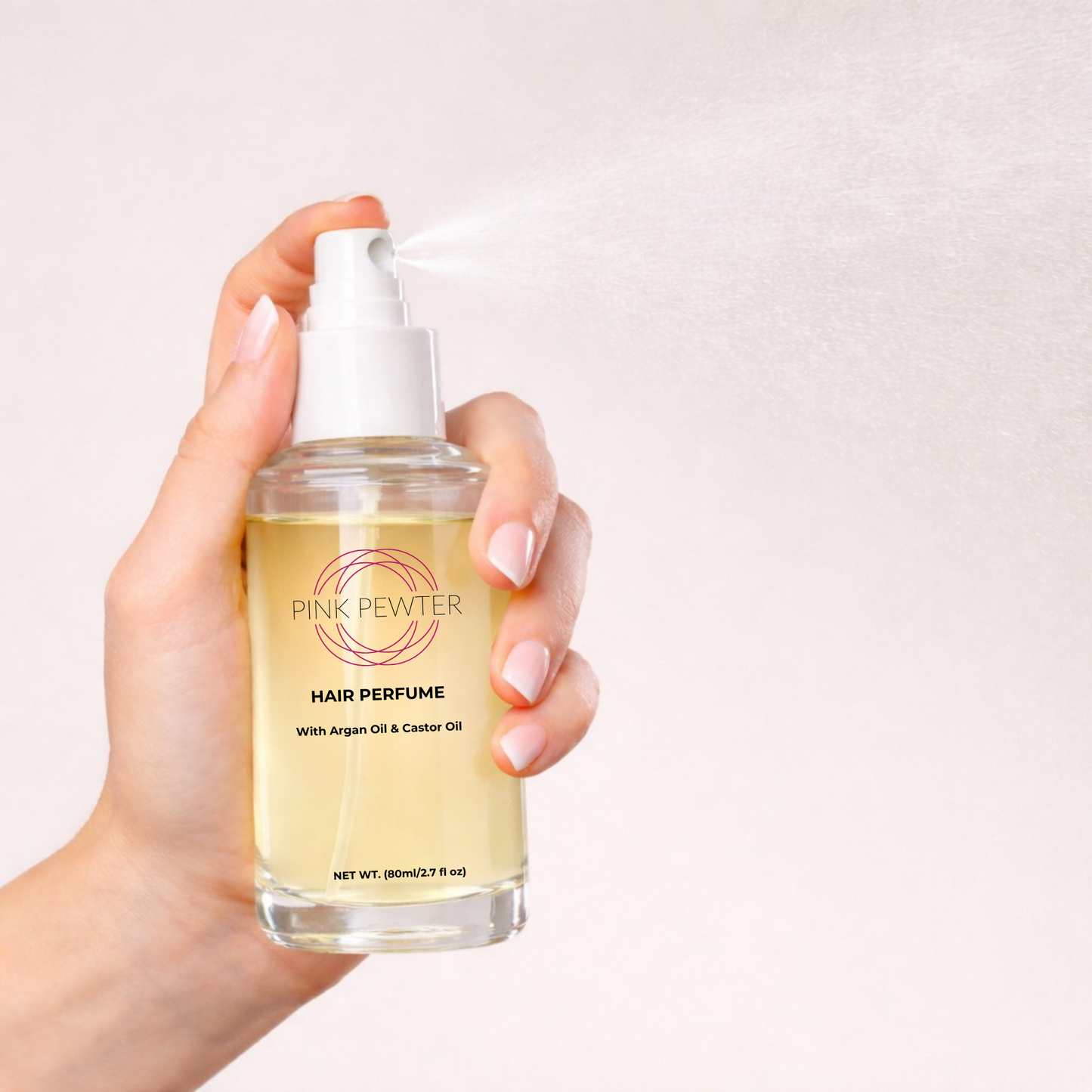 Hair Perfume Spray with Argan & Castor Oil – Long-Lasting Fragrance for Fresh, Shiny Hair – Lightweight, Non-Greasy Hair Mist – 3.4 fl oz (Honeysuckle)