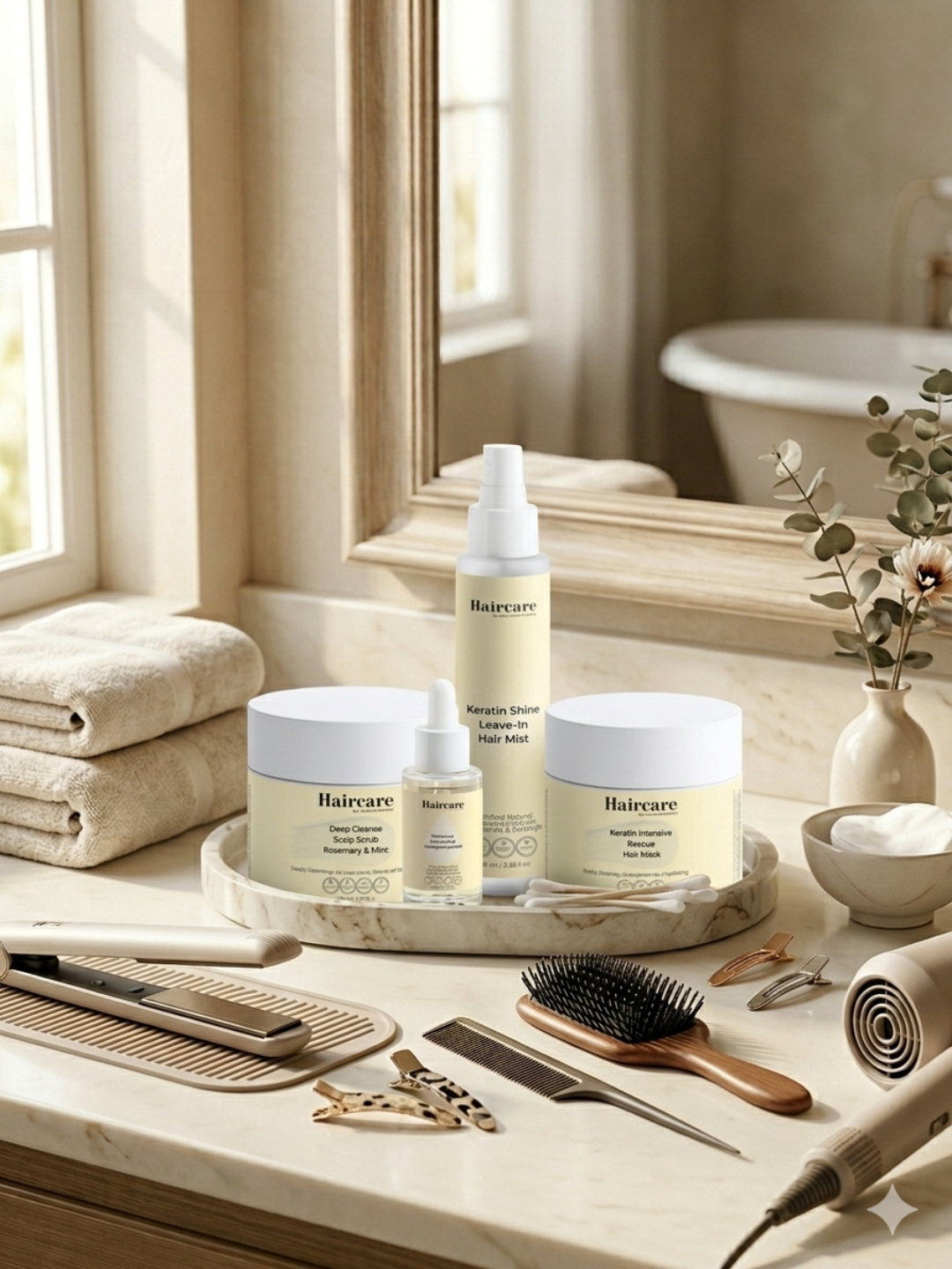 Keratin Light Bundle products — complements any shampoo & conditioner routine