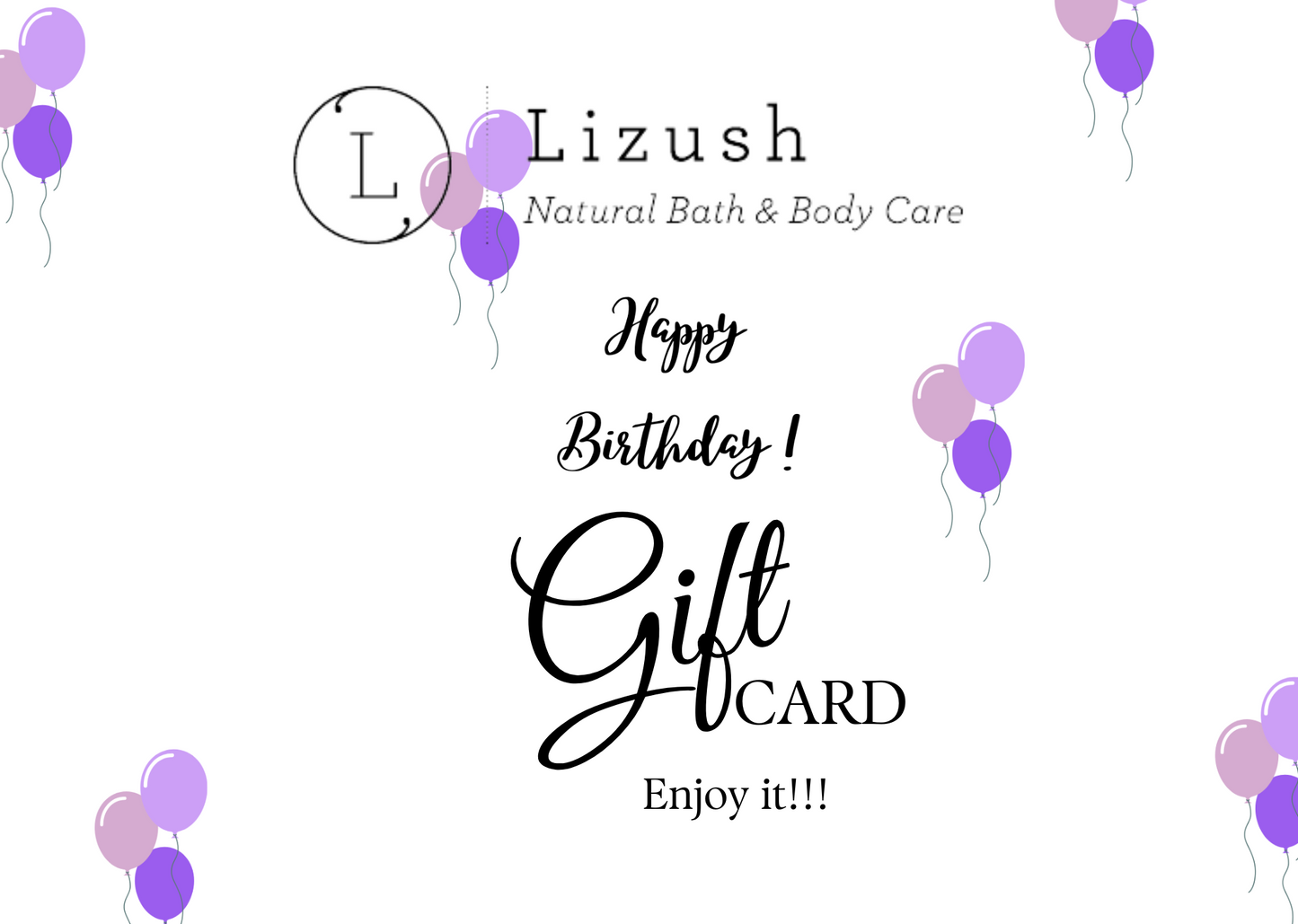 Electronic Gift Card -  Love is for any occasion