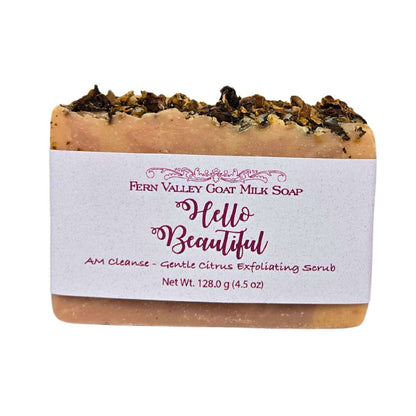 Jabón natural de leche de cabra | Exfoliante | Limpieza matutina Hello Beautiful