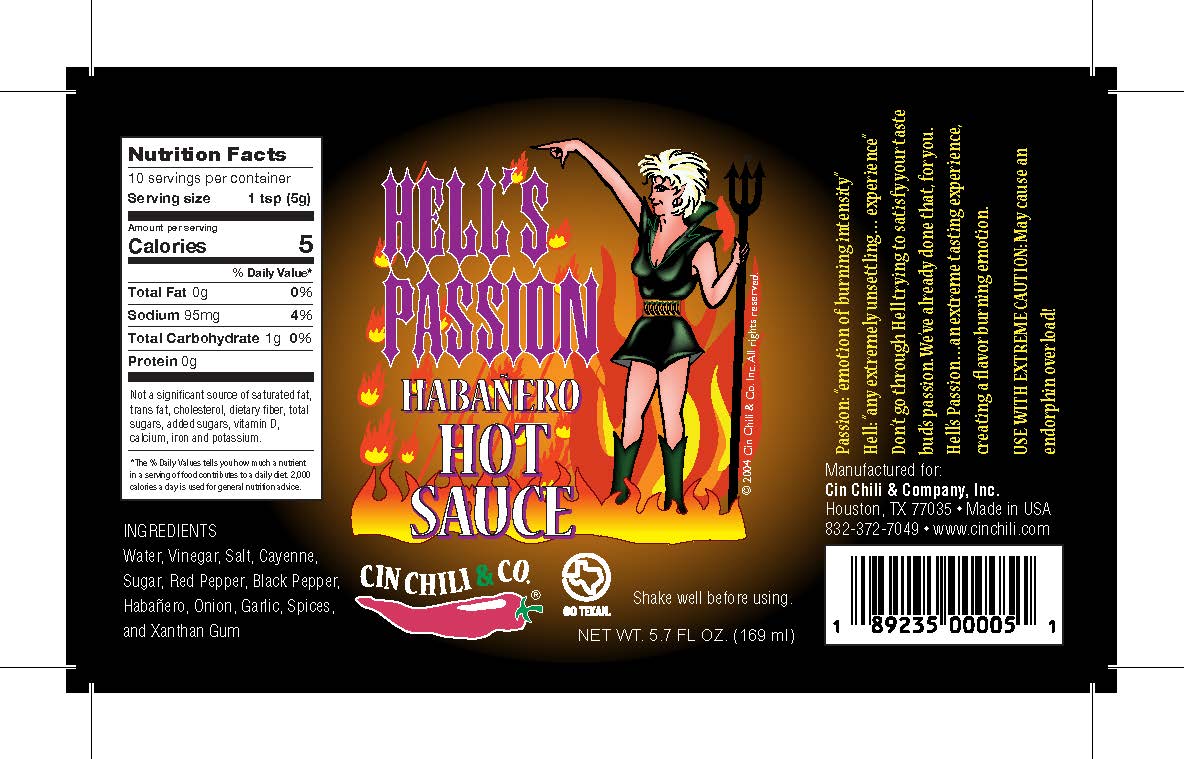 SAUCE PIMENTÉE HABANERO HELL'S PASSION
