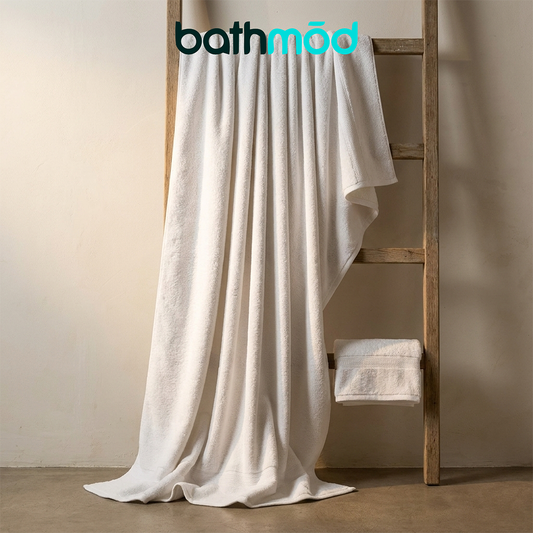 Toallas de baño orgánicas de lujo (paquete de dos): suaves y ecológicas, con certificación GOTS