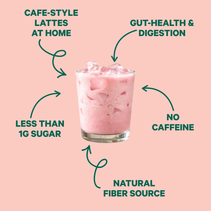 Hibiscus Berry Latte for Gut Health