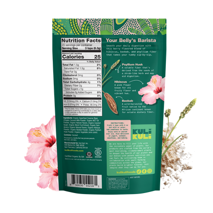 Hibiscus Berry Latte for Gut Health