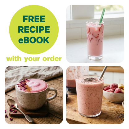 Hibiscus Berry Latte for Gut Health