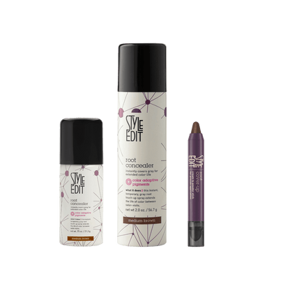 Root Concealer Spray and Stick Trio (Full & Travel Size Spray)