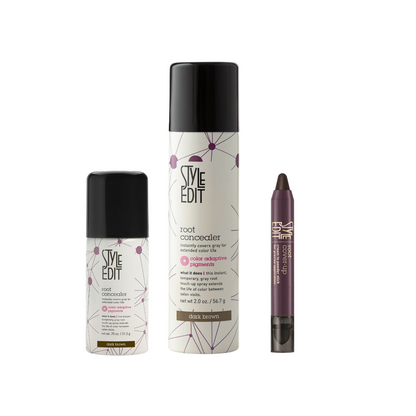 Root Concealer Spray and Stick Trio (Full & Travel Size Spray)
