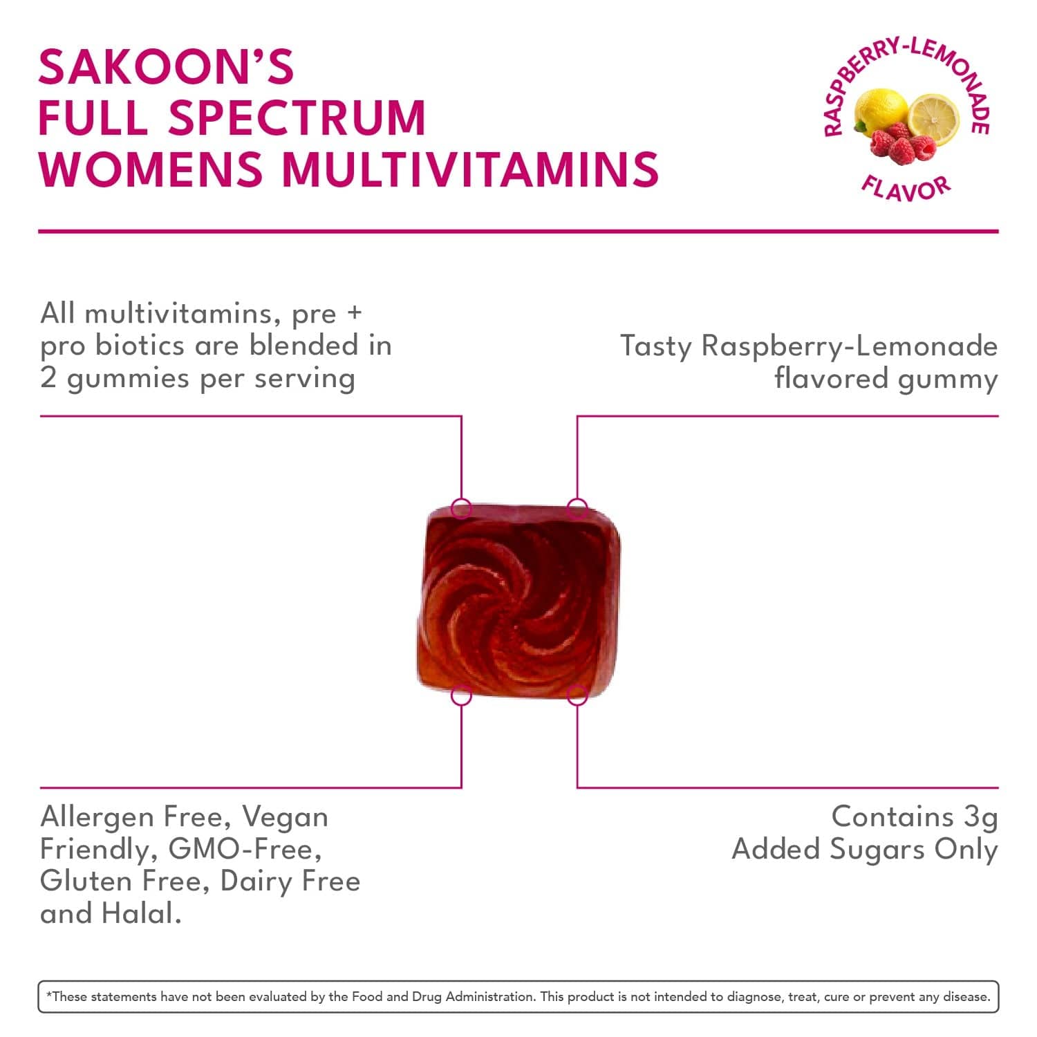 Women’s Multivitamin Gummies with Beauty, Energy & Digestive Support