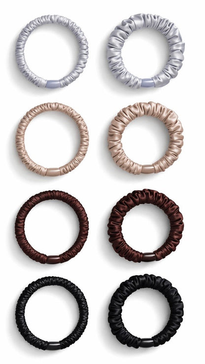 Soft Satin Ruffle Elastics - 2pc