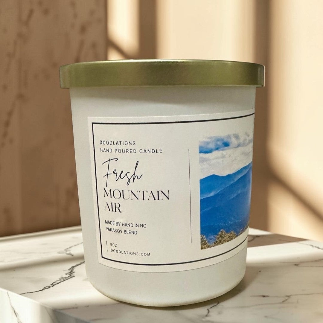 Doodlations Boutique Candle | Fresh Mountain Air