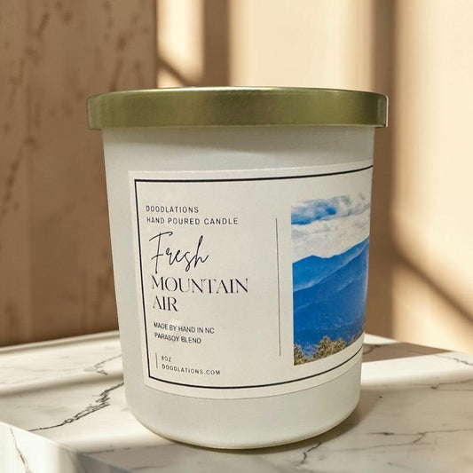 Doodlations Boutique Candle | Fresh Mountain Air